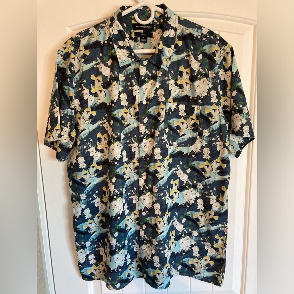 Treasure & Bond printed short sleeve shirt